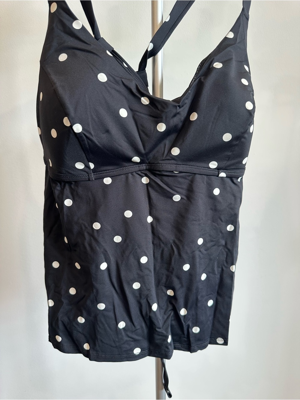 Black & White Polka Dot Tankini Top